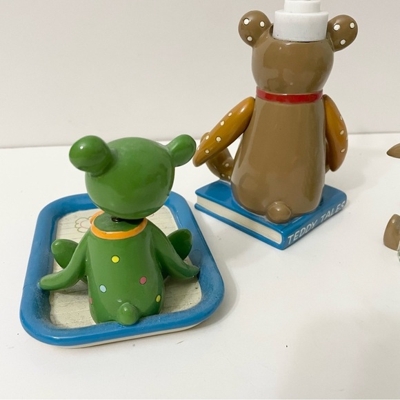 Little Friends Teddy Bear Bathroom Accessories Soap Dish Tumbler Liquid Soap - Picture 6 of 15